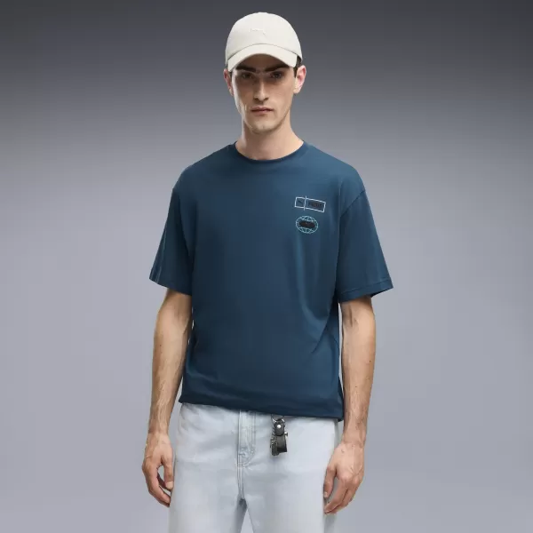  Мъжка тениска PUMA GRAPHICS RELAXED STACKED TEE 69436836 СРЕДНОЩЕН БЕНЗИН 