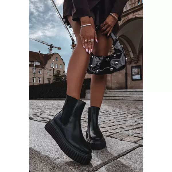  Дамски боти до глезена BIG STAR SHOES UU274334 ЧЕРЕН 