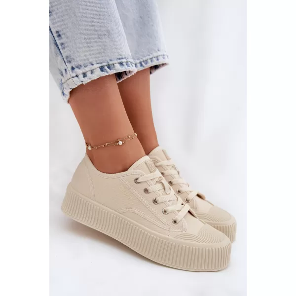  Дамски кецове BIG STAR SHOES TT274271 БЕЖОВО 