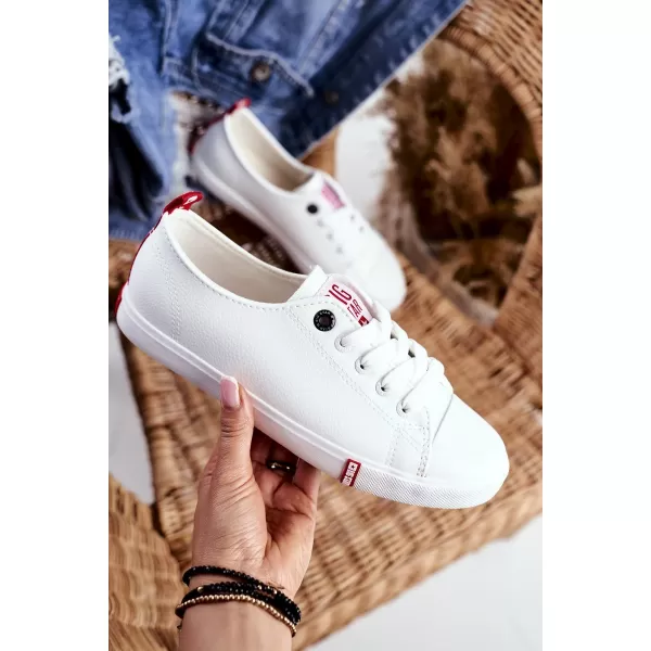  Дамски кецове BIG STAR SHOES GG274005 БЯЛО/ЧЕРВЕНО 