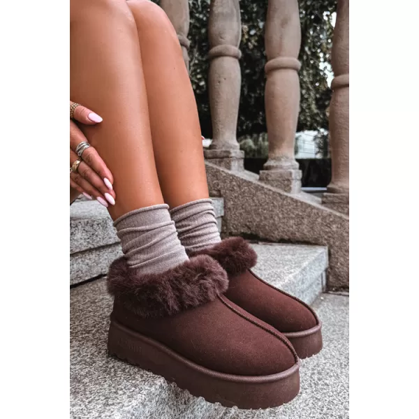 Дамски снежни човеци BIG STAR SHOES UU274203 КАФЯВИ/БЕЖОВИ СЕНКИ 