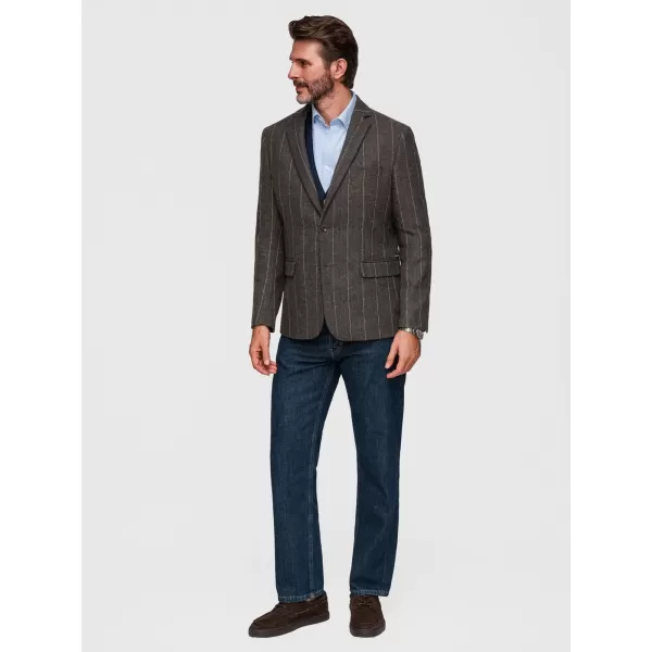  Мъжко яке OMBRE M166 ТЪМНО КАФЯВО 