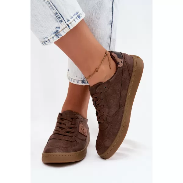  Дамски кецове BIG STAR SHOES UU274017 КАФЯВО/БЕЖОВО 