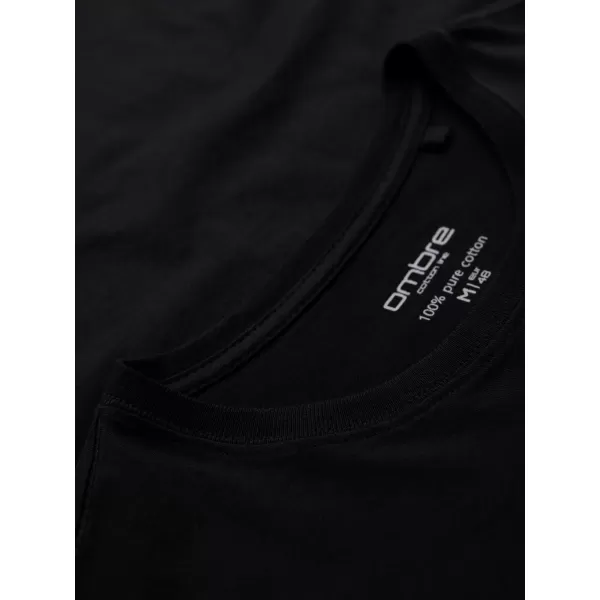  Мъжка тениска OMBRE OM-TSBS-0268 ЧЕРЕН 