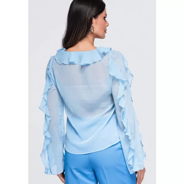  Дамска блуза OMBRE OW-TS-E0078 СИНЬО 