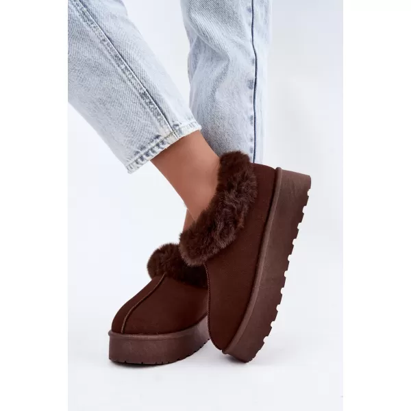 Дамски снежни човеци BIG STAR SHOES UU274203 КАФЯВИ/БЕЖОВИ СЕНКИ 
