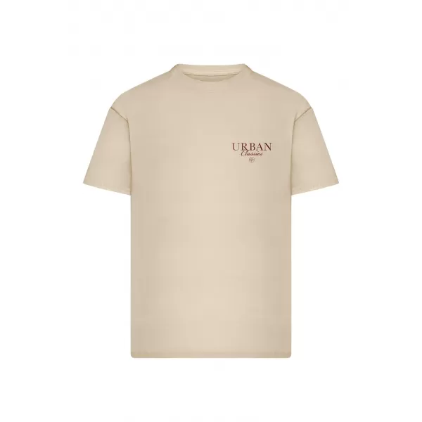  Мъжка тениска URBAN CLASSICS TB8755 БЯЛ/ПЯСЪЧЕН 