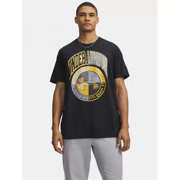  Мъжка тениска UNDER ARMOUR M VARSITY CREST SS 6009249-001 ЧЕРЕН 