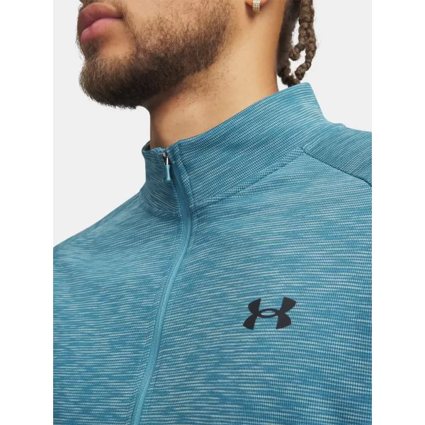  Мъжка тениска UNDER ARMOUR TECH TEXTURED 1/2 ZIP 1382797-466 СИНЬО 