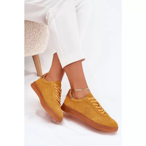  Дамски кецове BIG STAR SHOES RR274846 ЖЪЛТО/ЗЛАТНО 
