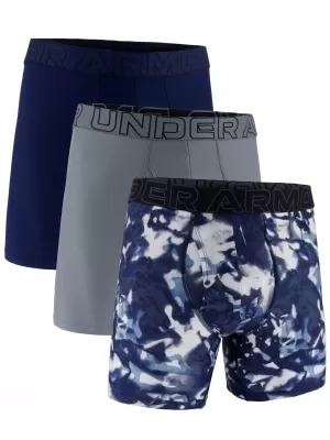 Мъжки боксерки UNDER ARMOUR UA PERFORMANCE TECH - SOLID 6 -3PK 1383879-408 СИНЬО