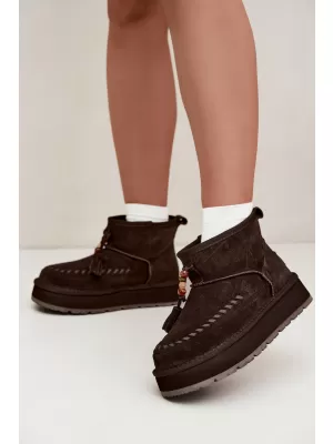 Дамски обувки BIG STAR SHOES UU274678 КАФЯВО/БЕЖОВО