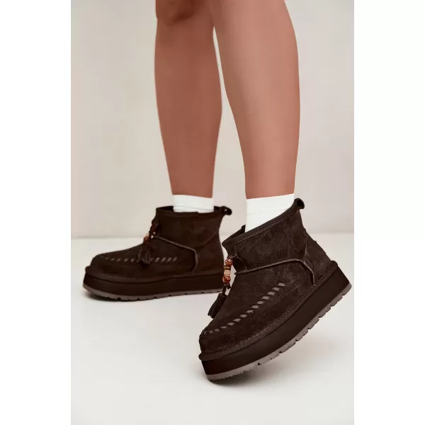  Дамски обувки BIG STAR SHOES UU274678 КАФЯВО/БЕЖОВО 