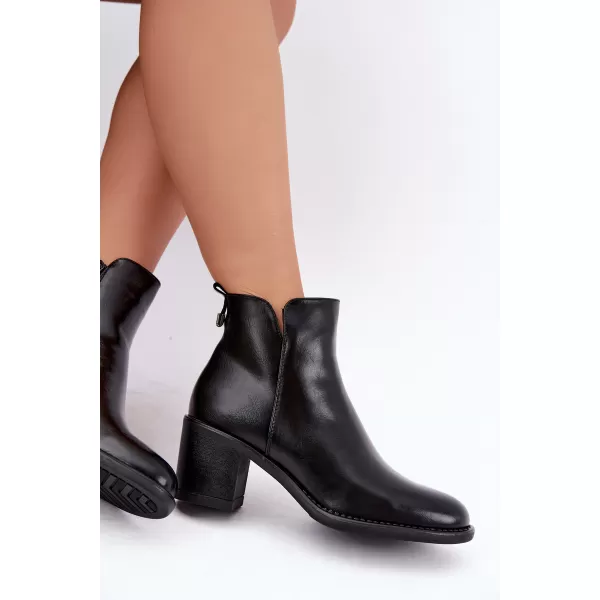  Дамски боти до глезена VINCEZA 58650 ЧЕРЕН 
