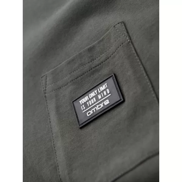  Мъжка тениска OMBRE OM-TSCT-0305 ГРАФИТ 