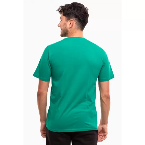  Мъжка тениска PUMA TEAMRISE LOGO JERSEY COTTON 658705-05 SPORT GREEN/ СПОРТНО ЗЕЛЕНО/ПУМА БЯЛО 