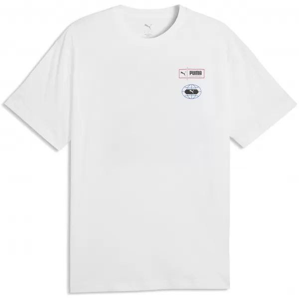  Мъжка тениска PUMA GRAPHICS RELAXED STACKED TEE 69436802 БЯЛА ПУМА 