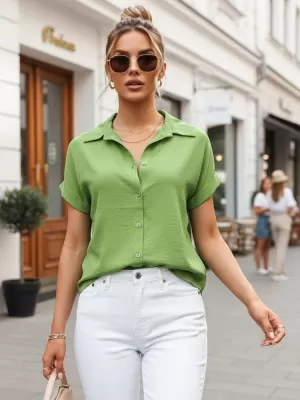 Дамска риза DSTREET DY0290 ЗЕЛЕНО