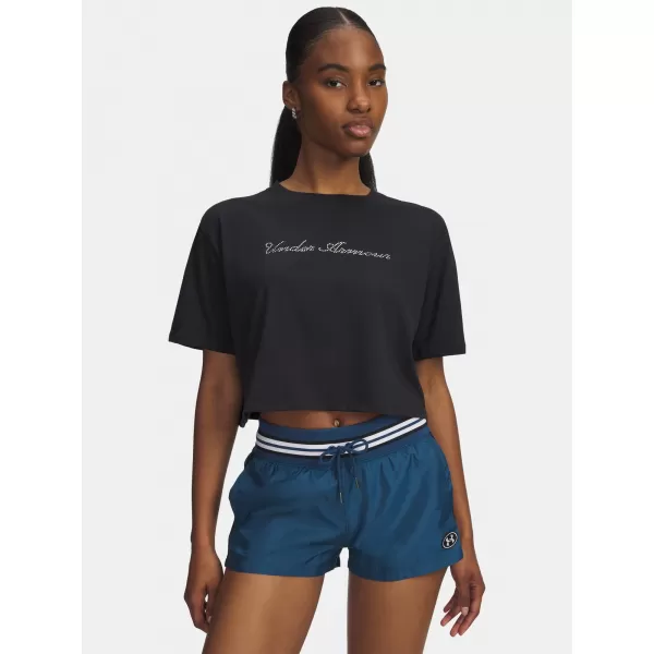 Дамска тениска UNDER ARMOUR W WM CROP SS 6010588-001 ЧЕРЕН 
