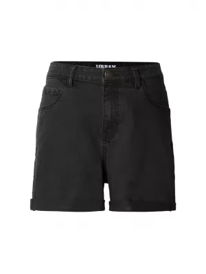 Дамски шорти URBAN CLASSICS TB8371 ЧЕРНО ИЗМИТИ