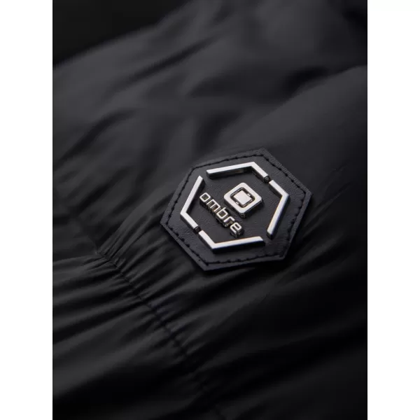  Мъжко зимно яке OMBRE OM-JALJ-0263 ЧЕРЕН 