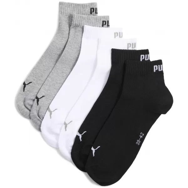  Чорапи PUMA UNISEX QUARTER PLAIN 3P 93858917 СИВО/БЯЛО/ЧЕРНО 