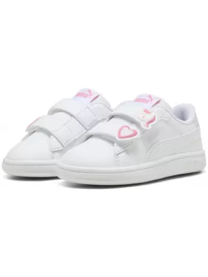Детски кецове PUMA SMASH 3.0 BADGES V INF 397287-07 ПУМА БЯЛА/МАГИЧЕСКА РОЗА