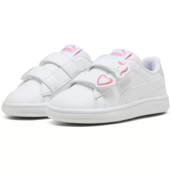  Детски кецове PUMA SMASH 3.0 BADGES V INF 397287-07 ПУМА БЯЛА/МАГИЧЕСКА РОЗА 