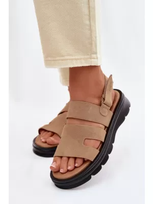 Дамски сандали BIG STAR SHOES TT274482 БЕЖОВО
