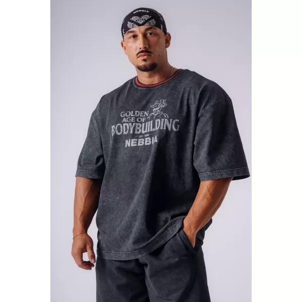  Мъжки тениски NEBBIA OLYMPIA HEAVYWEIGHT COTTON 941 ЧЕРЕН 