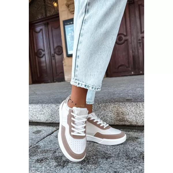 Дамски кецове BIG STAR SHOES UU274275 БЯЛО/БЕЖОВО 