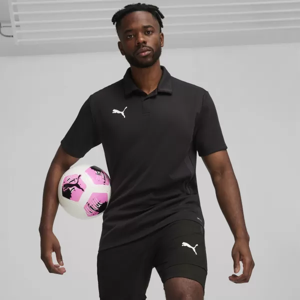  Мъжка тениска с яка PUMA TEAMGOAL POLO 658771-03 ПУМА ЧЕРНО/БЯЛО/ТЪМНО СИВО 