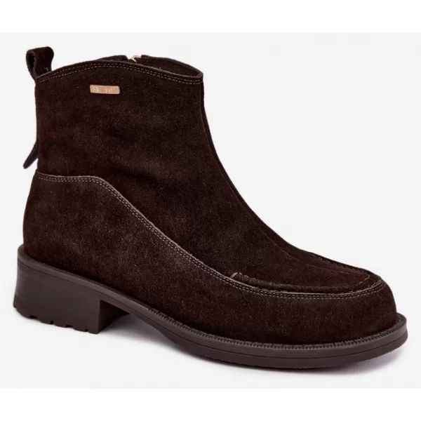  Дамски боти до глезена BIG STAR SHOES UU274602 КАФЯВИ/БЕЖОВИ СЕНКИ 