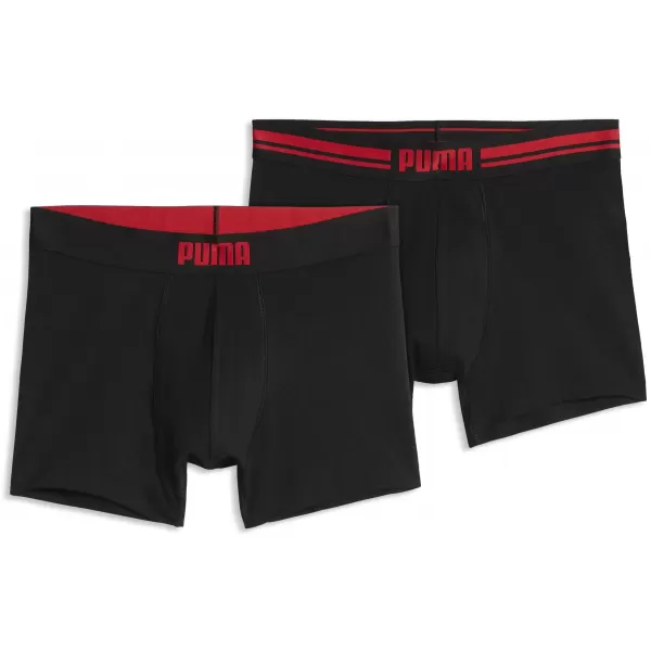  Мъжки боксерки PUMA MEN EVERYDAY PLACED LOGO BOXER 2P 93847618 ЧЕРВЕНА КОМБИНАЦИЯ 