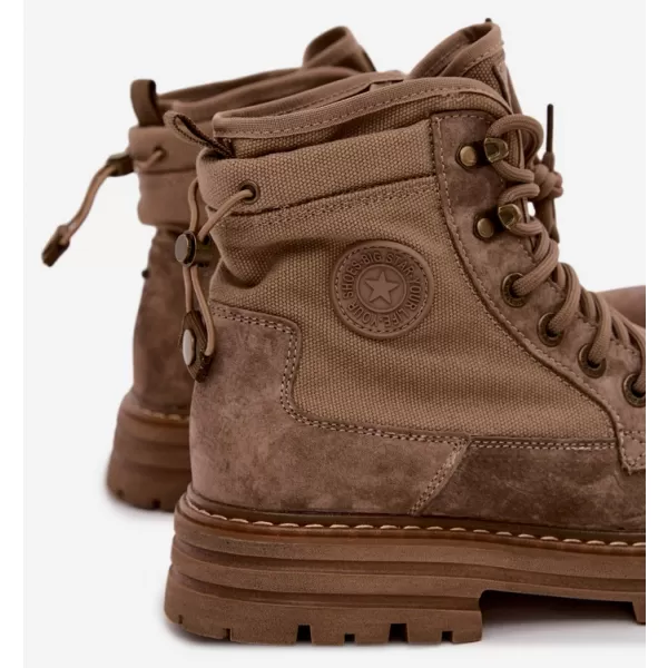  Мъжки боти до глезена BIG STAR SHOES UU174253 БЕЖОВО 