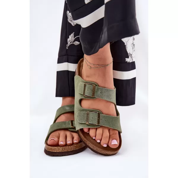  Дамски чехли BIG STAR SHOES RR274A393 ЗЕЛЕНО 