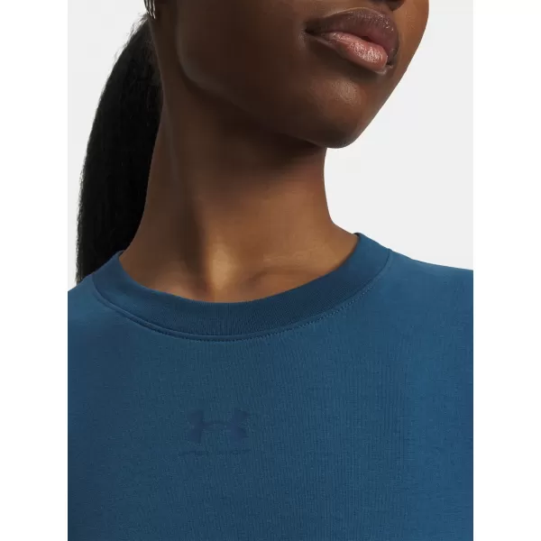  Дамска тениска UNDER ARMOUR RIVAL CORE SS 1383648-498 СИНЬО 