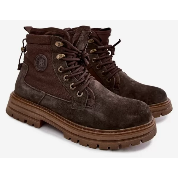  Мъжки обувки BIG STAR SHOES UU174254 КАФЯВИ/БЕЖОВИ СЕНКИ 