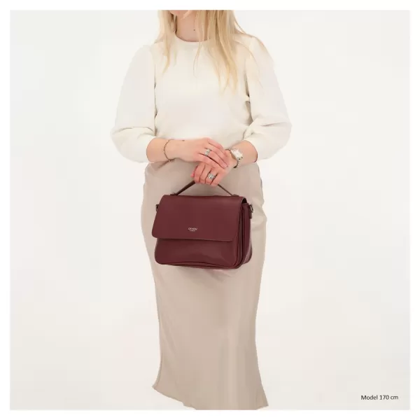  Дамска чанта CHARM LONDON Mulberry street W00404 Bordeaux red ЧЕРВЕНО БОРДО 