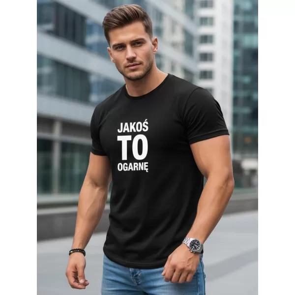  Мъжка тениска DSTREET NX0116R-BK ЧЕРЕН 