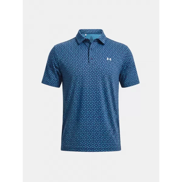  Мъжка тениска UNDER ARMOUR UA T2G PRINTED POLO 6012304-413 СИНЬО 