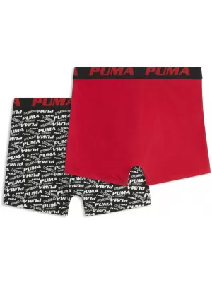 Детски боксерки PUMA BOYS SCATTERED LOGO PRINT BOXERS 2P 94780303 ЧЕРВЕНО/ЧЕРНО