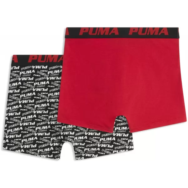  Детски боксерки PUMA BOYS SCATTERED LOGO PRINT BOXERS 2P 94780303 ЧЕРВЕНО/ЧЕРНО 