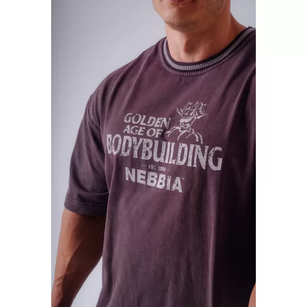  Мъжки тениски NEBBIA OLYMPIA HEAVYWEIGHT COTTON 941 БОРДО 