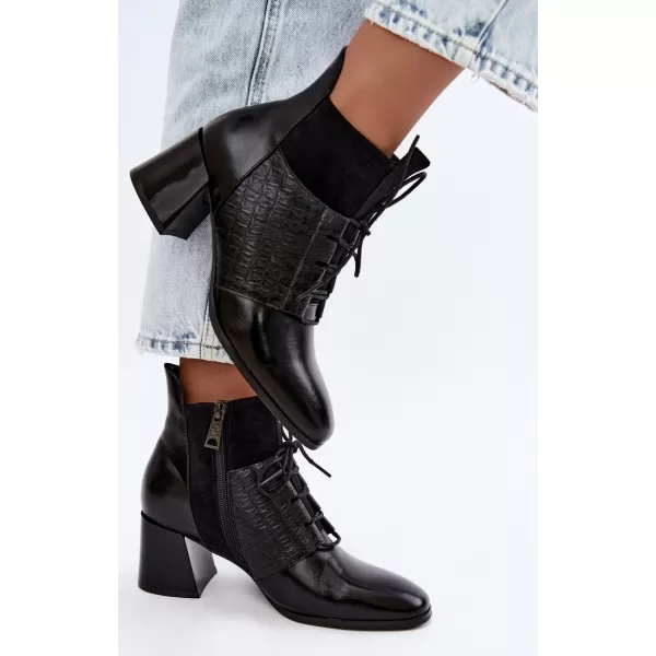  Дамски боти до глезена VINCEZA 58670 ЧЕРЕН 