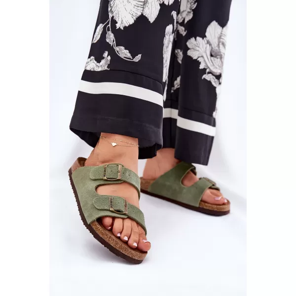  Дамски чехли BIG STAR SHOES RR274A393 ЗЕЛЕНО 