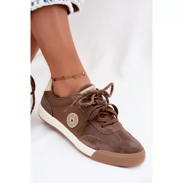  Дамски кецове BIG STAR SHOES UU274002 КАФЯВО/БЕЖОВО 