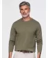 Мъжка тениска OMBRE OM-LSBL-0142 ТЪМНА МАСЛИНА