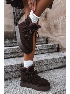 Дамски снежни човеци BIG STAR SHOES UU274316 КАФЯВИ/БЕЖОВИ СЕНКИ