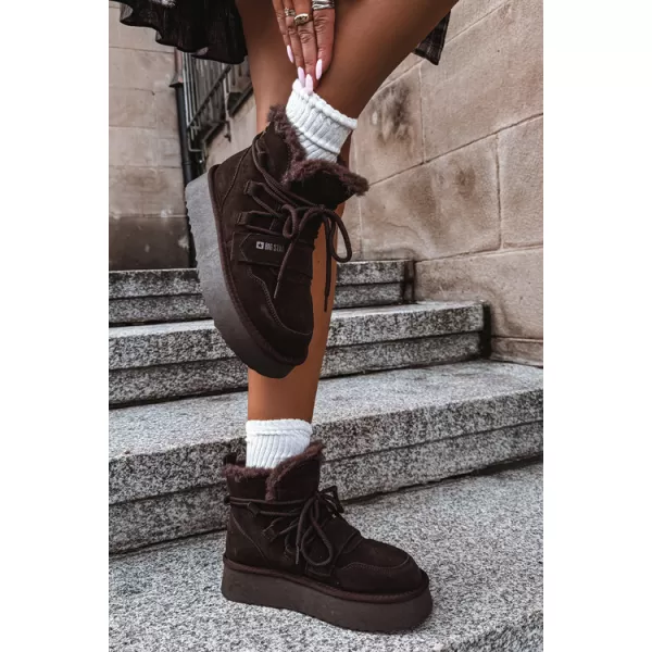  Дамски снежни човеци BIG STAR SHOES UU274316 КАФЯВИ/БЕЖОВИ СЕНКИ 
